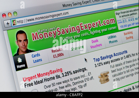 Close up of the Money Saving Expert logo as seen on its website. (Editorial use only: print, TV, e-book and editorial website). Stock Photo