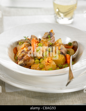 Pork chop with potatoes Stock Photo