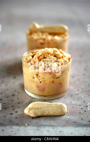 Vanilla ice cream Vacherin Stock Photo