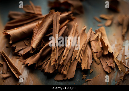 Chocolate flakes Stock Photo