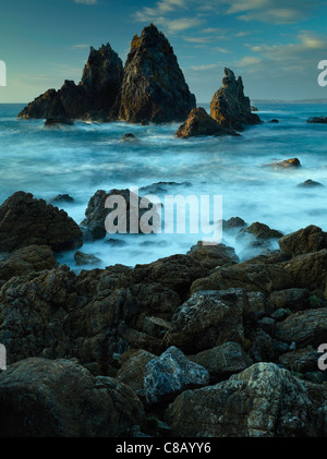 Rear View of CAMEL Rock, looking past to Bermagui, NSW Australia Stock Photo