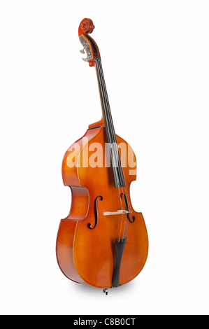 double bass on a white background, Stock Photo