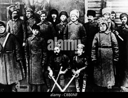 Portrait of Red Guards,Russian Revolution 1917 Stock Photo