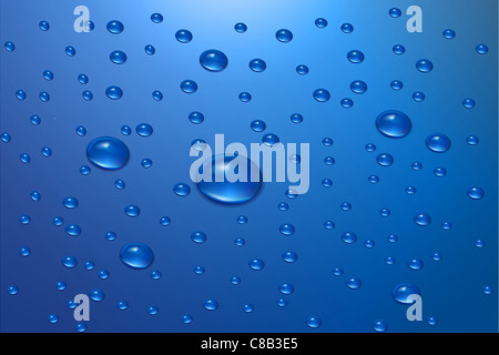 Water drops on white background. 3d illustration Stock Photo - Alamy
