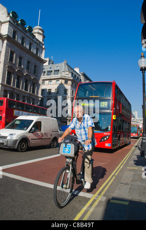 Traffic on Regent Street central London England UK Europe Stock Photo