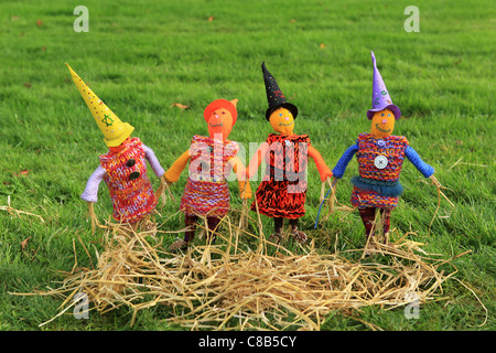 Scarecrow is displayed during a Halloween, Pumpkin festival Stock Photo