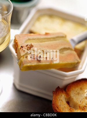 foie gras terrine with apple Stock Photo