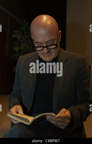 'BAR SPORT' - Claudio Bisio (Italian Comical Actor) reading the book 'bar sport' written by Stefano Benni Stock Photo