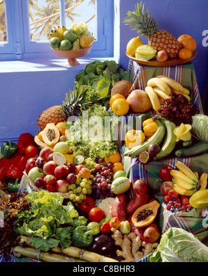 selection of fruit and vegetables Stock Photo