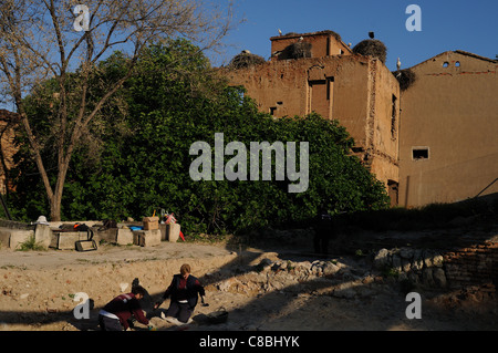 Archaeological excavation ' Archbishop's Palace ' in ALCALA DE HENARES . Community of Madrid .SPAIN Stock Photo