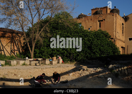 Archaeological excavation ' Archbishop's Palace ' in ALCALA DE HENARES . Community of Madrid .SPAIN Stock Photo