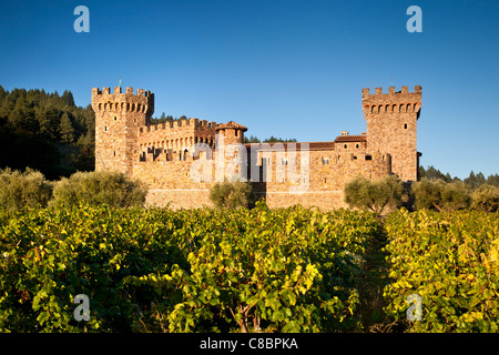 Castello di Amorosa winery near Calistoga, Napa Valley, California, USA Stock Photo