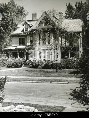HARRY S. TRUMAN  (1884-1972) 33rd President of USA. Truman family home in Independence Missouri in 1944 Stock Photo