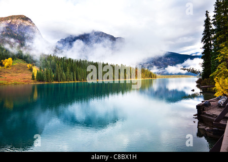 Emerald lake. Yoho National park. Alberta. Canada, Oct. 2011 Stock Photo