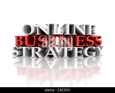 On line business strategy illustration Stock Photo