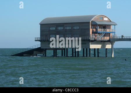 New RNLI Bembridge Lifeboat Station at Foreland Point, Bembridge, Isle of Wight opened in 2010 Stock Photo