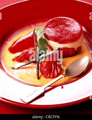 Strawberry cream cake Stock Photo