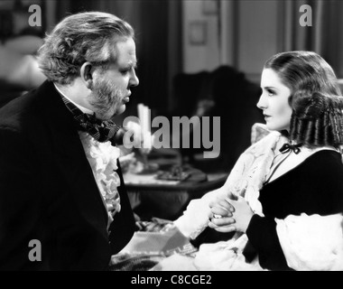 CHARLES LAUGHTON, NORMA SHEARER, THE BARRETTS OF WIMPOLE STREET, 1934 Stock Photo