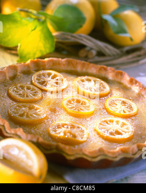 Menton lemon tart Stock Photo