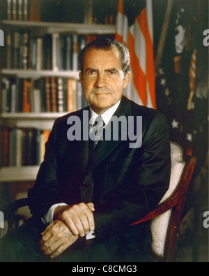 RICHARD NIXON (1913-1994) 37th President of the USA in July 1971 Stock Photo