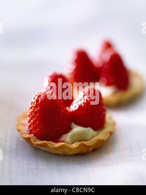 Strawberry tartlets Stock Photo