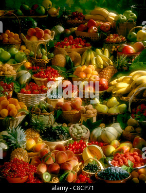 large composition of fruit Stock Photo