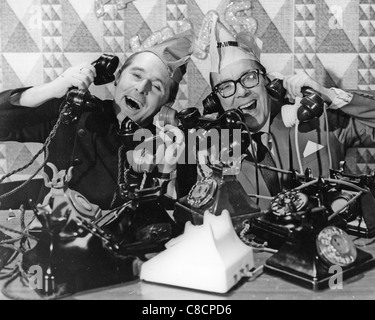 MORECAMBE AND WISE UK comedy duo with Eric Morecambe and Ernie Wise in the 1965 Rank film The Intelligence Men Stock Photo