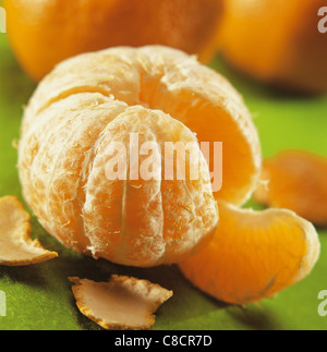Peeled clementine Stock Photo
