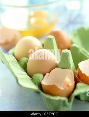 box of eggs Stock Photo