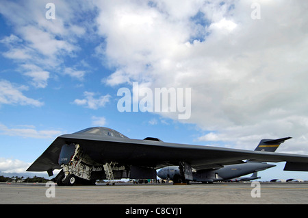 B 2 Spirit Stealth Bomber Hickam Air Force Base, Hawaii Stock Photo