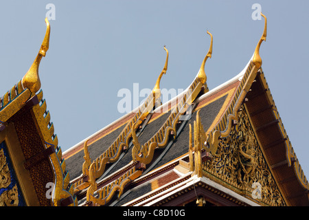 detail of wat phra keaw temple palace in Bangkok, Thailand Stock Photo