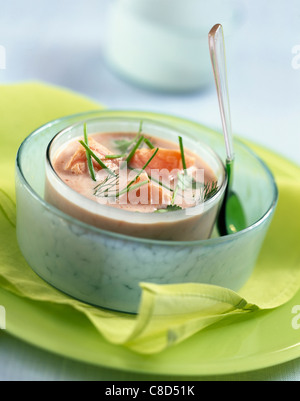 Ouzbek salmon broth Stock Photo