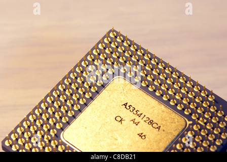 Intel Pentium overdrive microprocessor close up Stock Photo