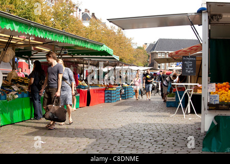 Market in Groningen in the Netherlands Stock Photo