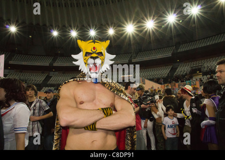 Young people dressed as cosplay character at Romics trade show in Rome 2011 Stock Photo