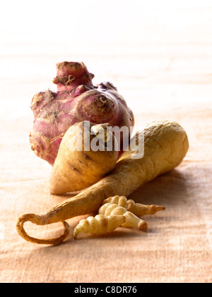 Assorted old-fashioned vegetables Stock Photo