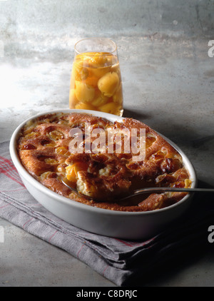 Reblochon and mirabelle plum Clafoutis Stock Photo