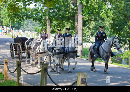 Funeral Procession, Arlington National Cemtery, Arlington, VA Stock Photo