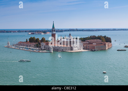 The church of san Giorgio maggiore, looking across from Piazza San Marco Venice. Stock Photo