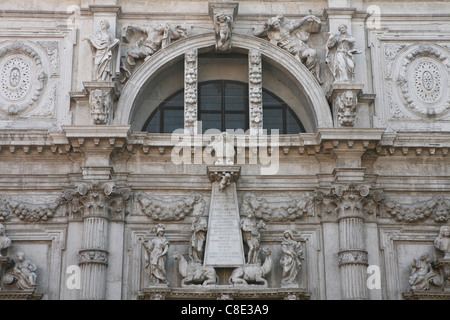 Facade of the church of San Moise Profeta in Venice, Italy. Stock Photo