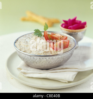 Eggplant puree Stock Photo