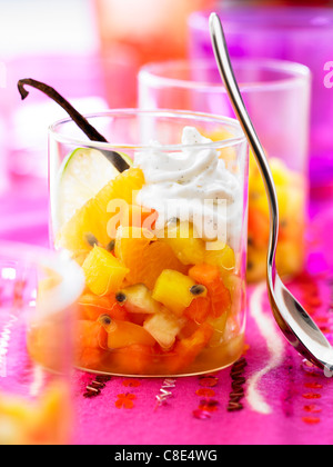 Exotic fruit salad Stock Photo