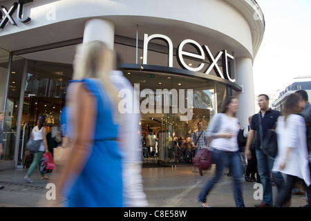 The Next store on Oxford Street, the busiest shopping street in London. Stock Photo