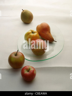 Apples and pears Stock Photo