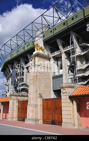 West Entrance Gate, Twickenham Stadium, Twickenham, London Borough of Richmond upon Thames, London, England, United Kingdom Stock Photo