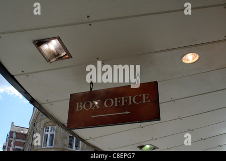 Theatre box office sign at London's West End -  Shaftesbury Avenue, London, England, UK Stock Photo