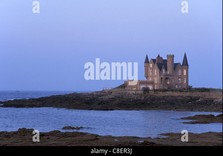 House, Coast, Cote Sauvage, Quiberon, Brittany, Bretagne, France, Europe, Stock Photo