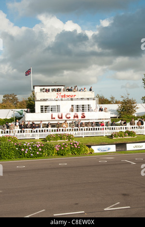 Grandstand at the Goodwood Revival Stock Photo