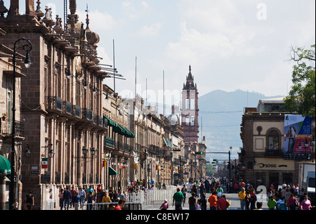 City centre buildings, Morelia, Michoacan state, Mexico Stock Photo