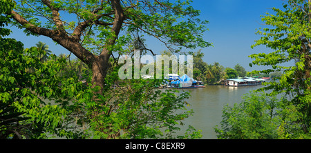 Mae Klong, River, Kanchanaburi, Thailand, Asia, trees Stock Photo